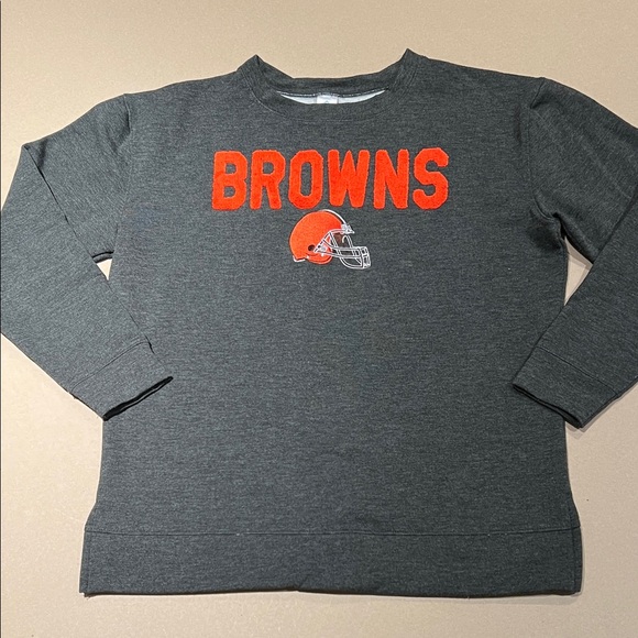 Nfl Team Other - NFL Team Apparel Sleepwear Cleveland Browns Gray Pullover Sweatshirt Crew Neck M